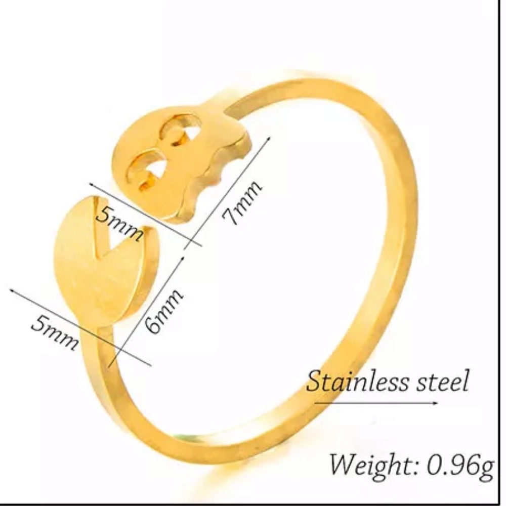 GAME Gold Stainless Steel Ring With Gift Bag